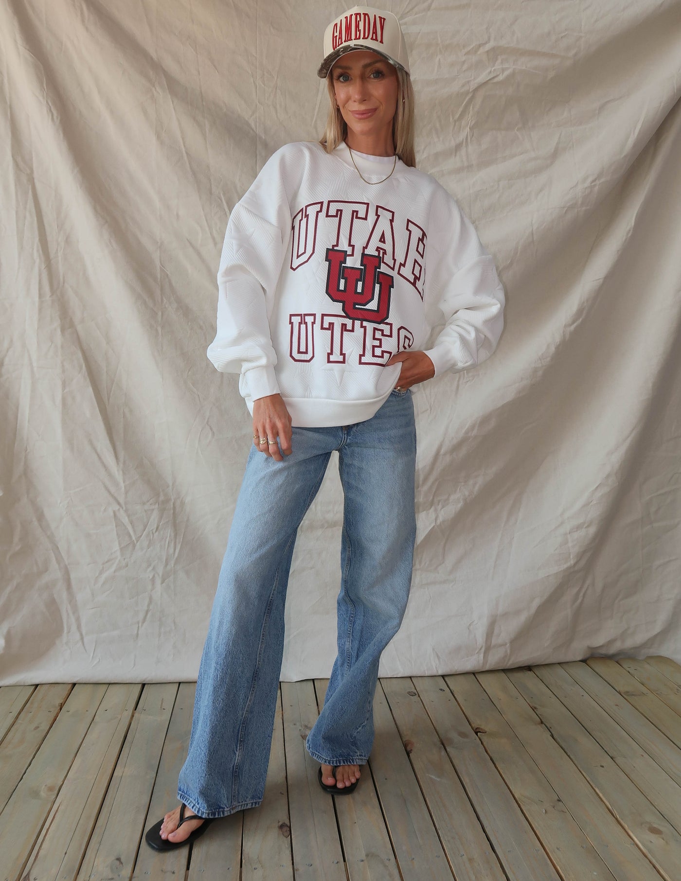 Utah Embossed Crewneck