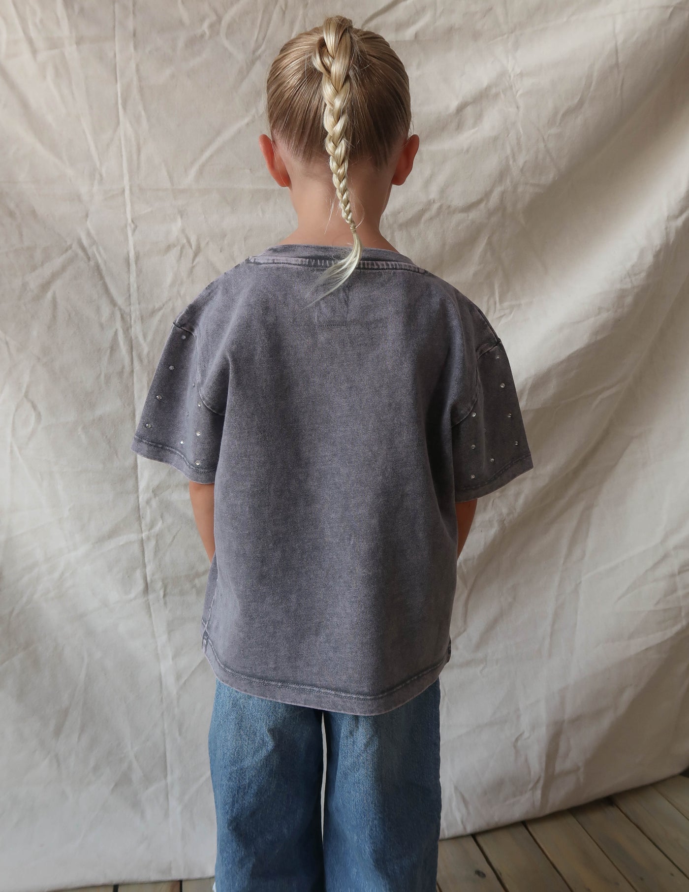 BYU Kids Rhinestone Oversized Tee
