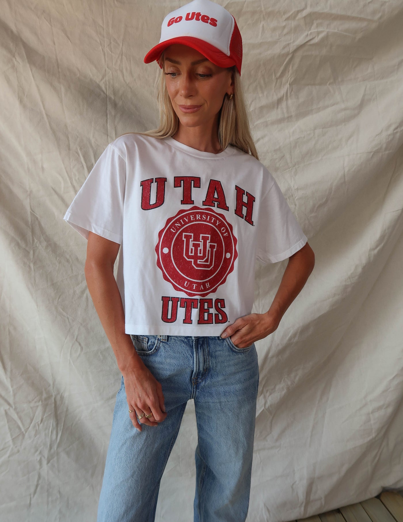 Utah Retro Play Crop Top