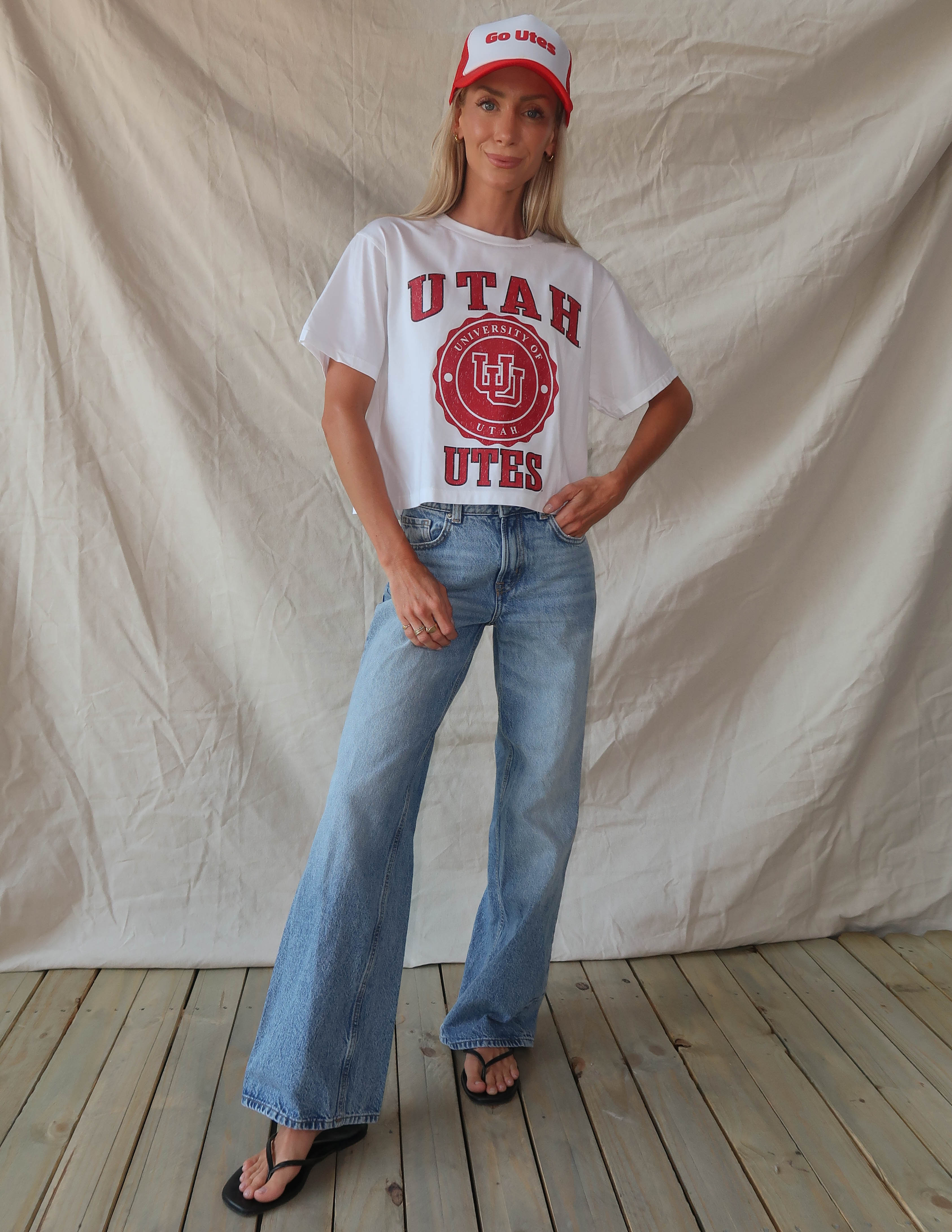 Utah Retro Play Crop Top