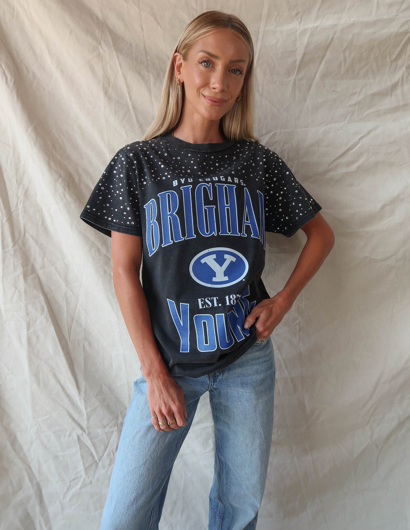 BYU Rhinestone Tee