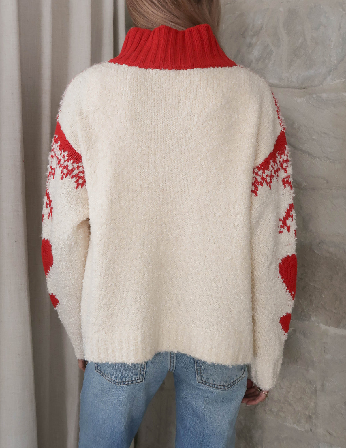 Fair Isle Half Zip Sweater