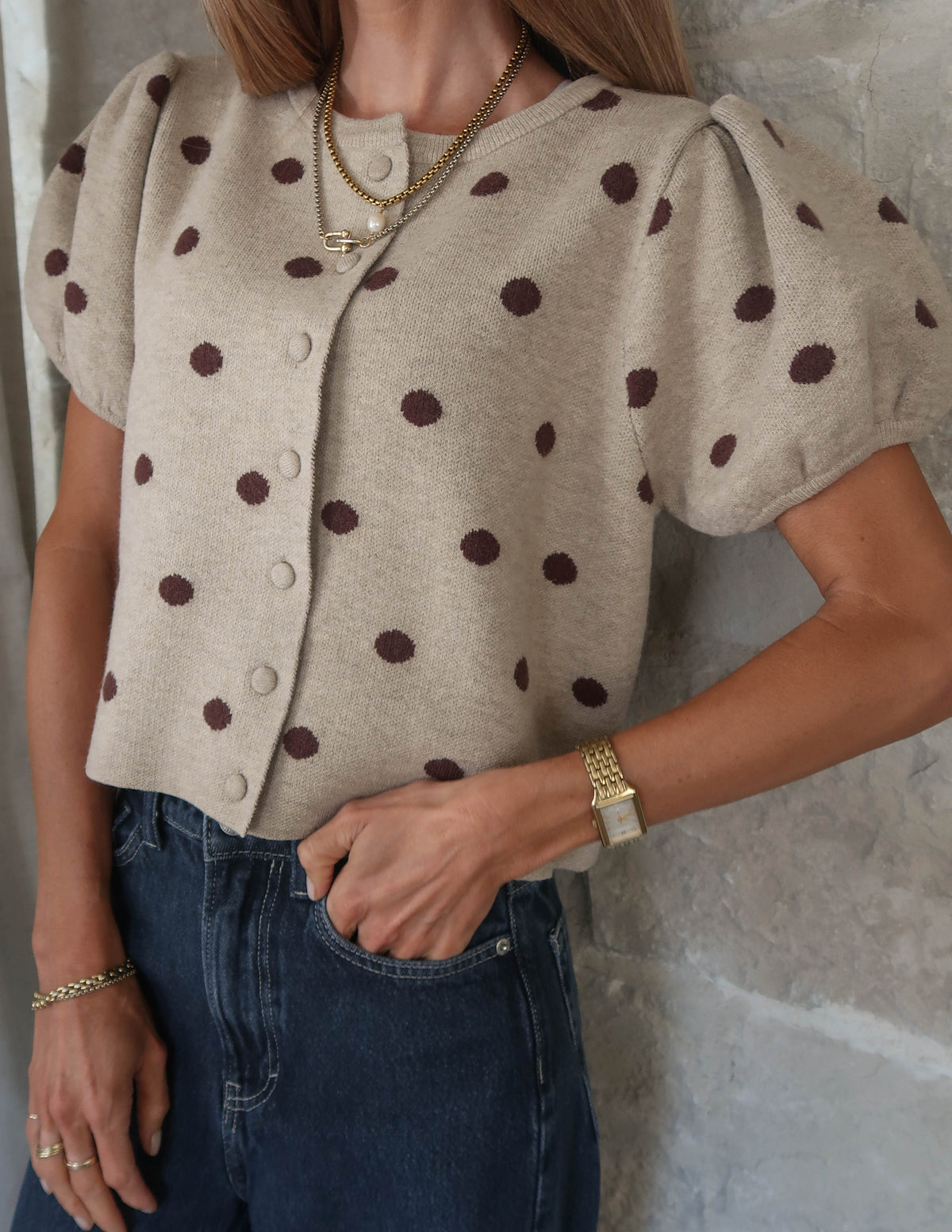 Adelaide Polka Dot Cardigan