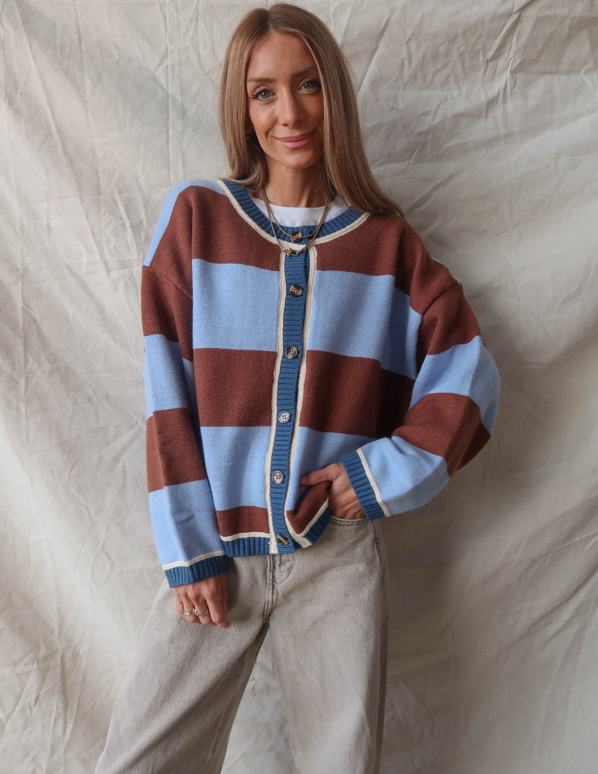 Woodland Stripe Sweater Cardigan