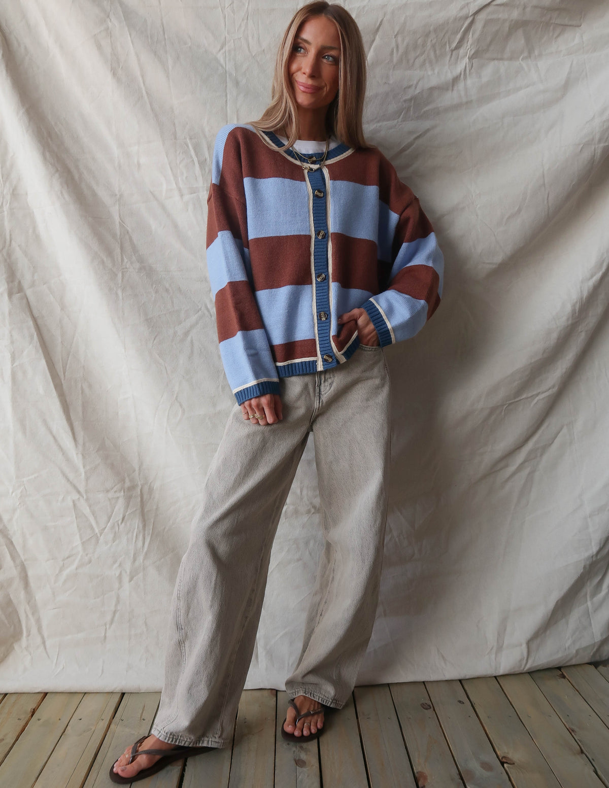 Woodland Stripe Sweater Cardigan