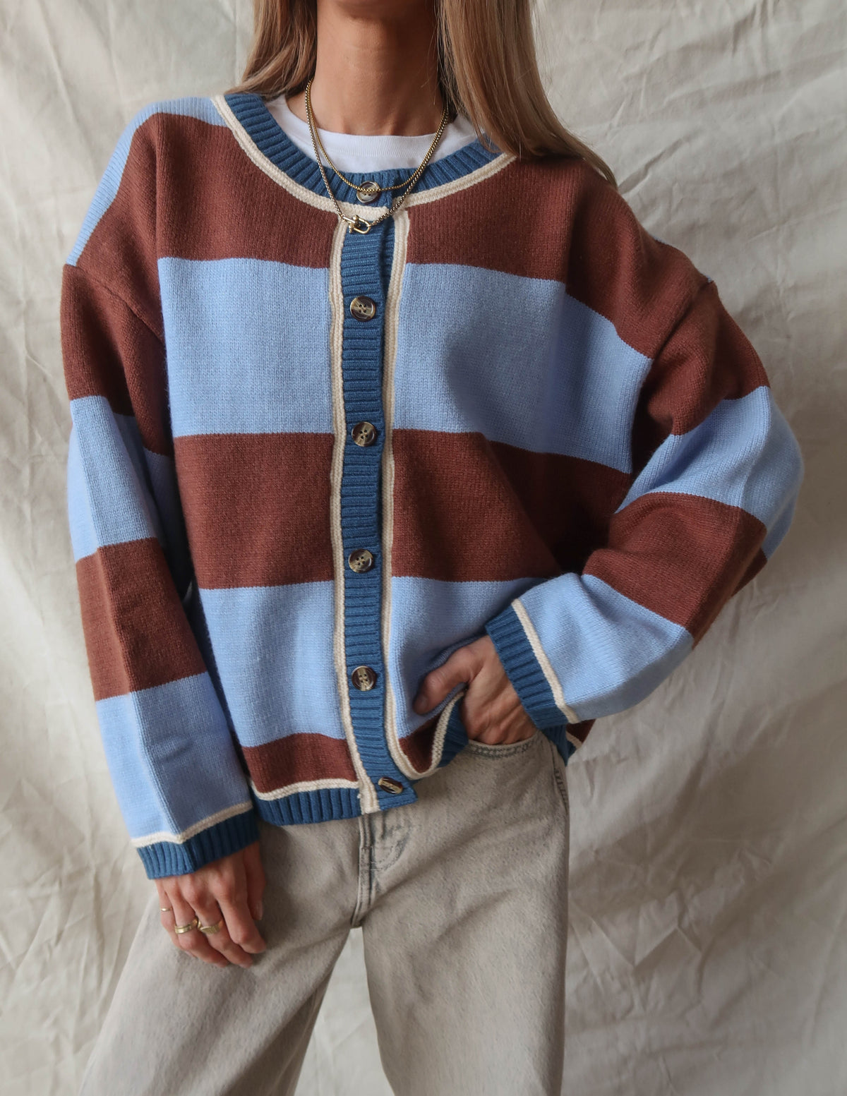 Woodland Stripe Sweater Cardigan