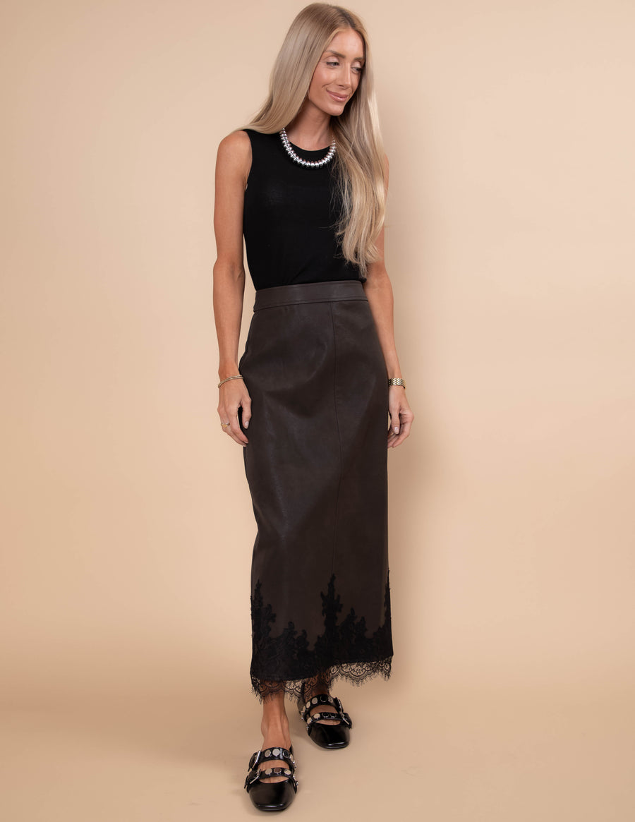 Emery Lace Hem Skirt