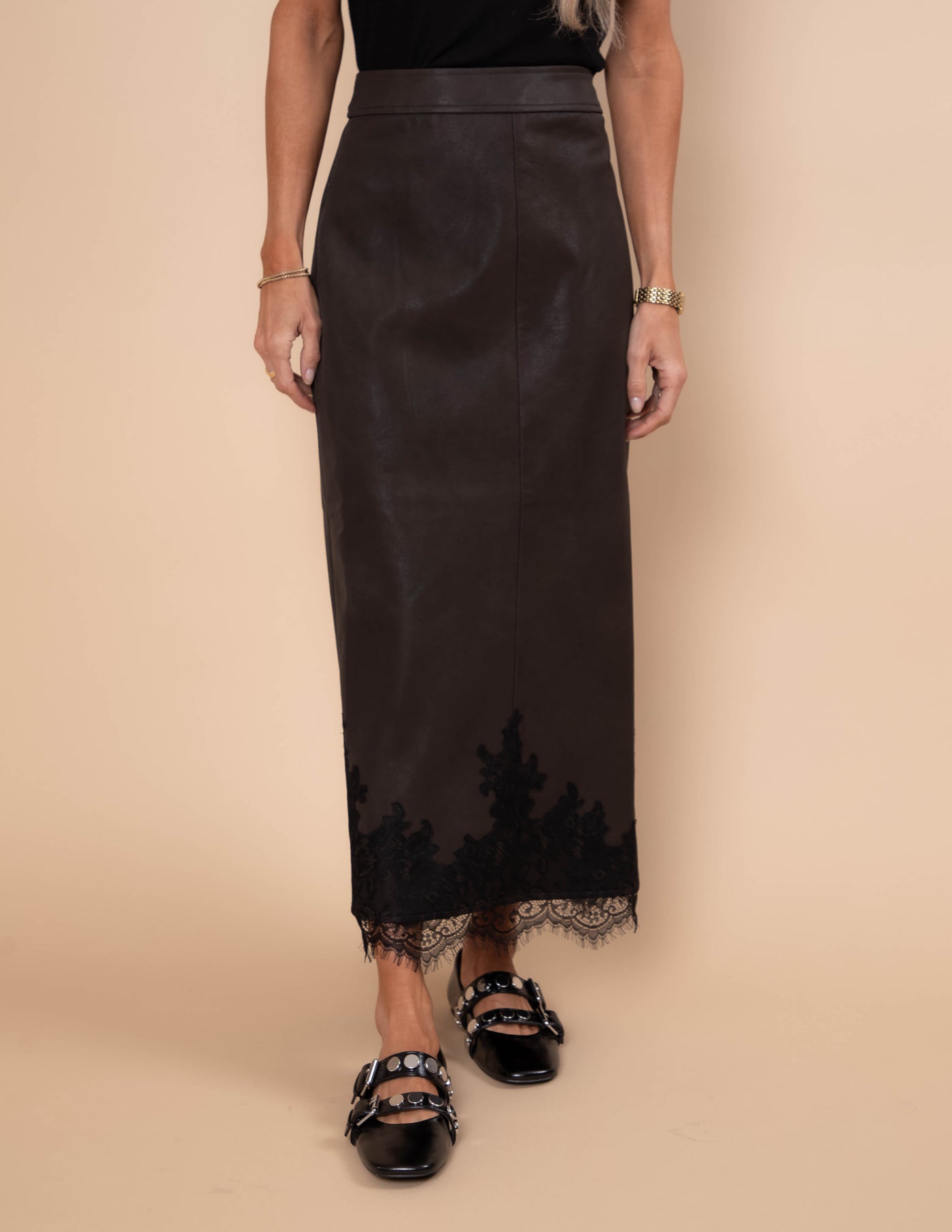 Emery Lace Hem Skirt