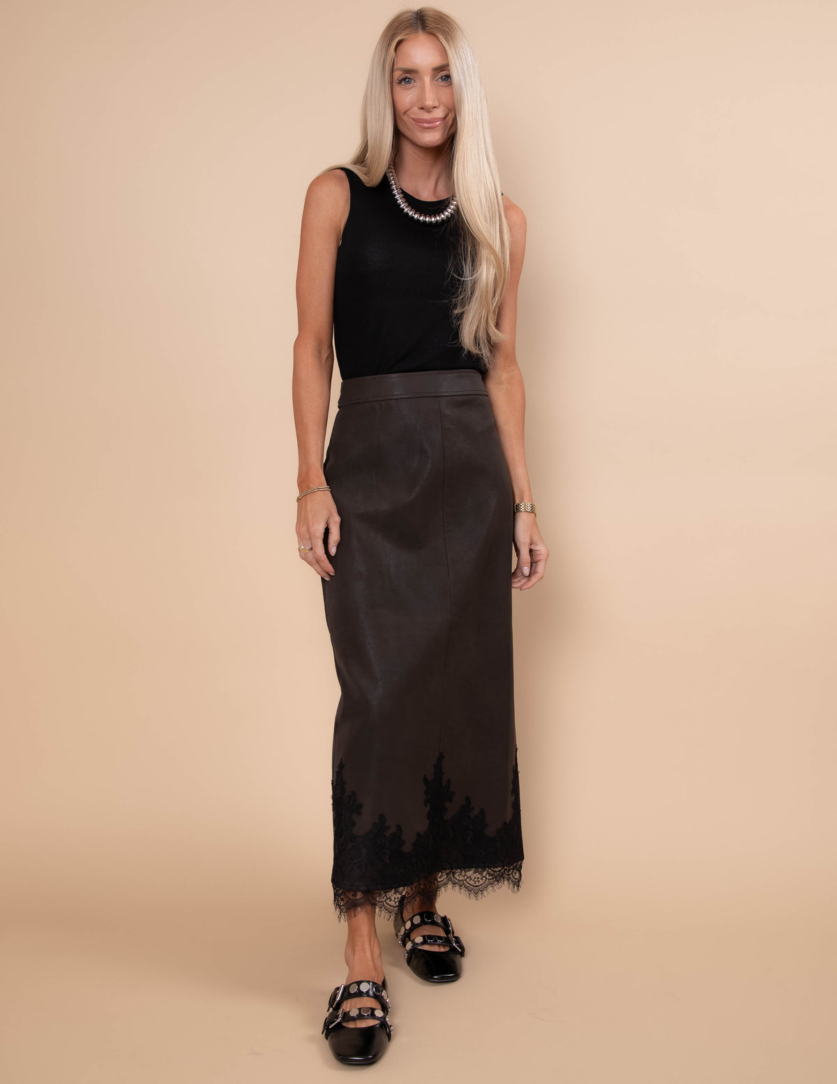 Emery Lace Hem Skirt