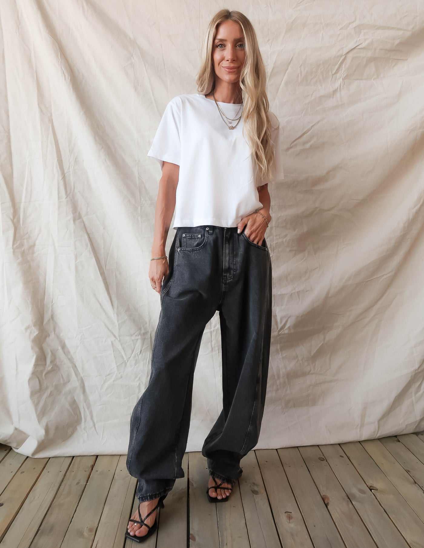 Blackout Barrel Leg Jeans