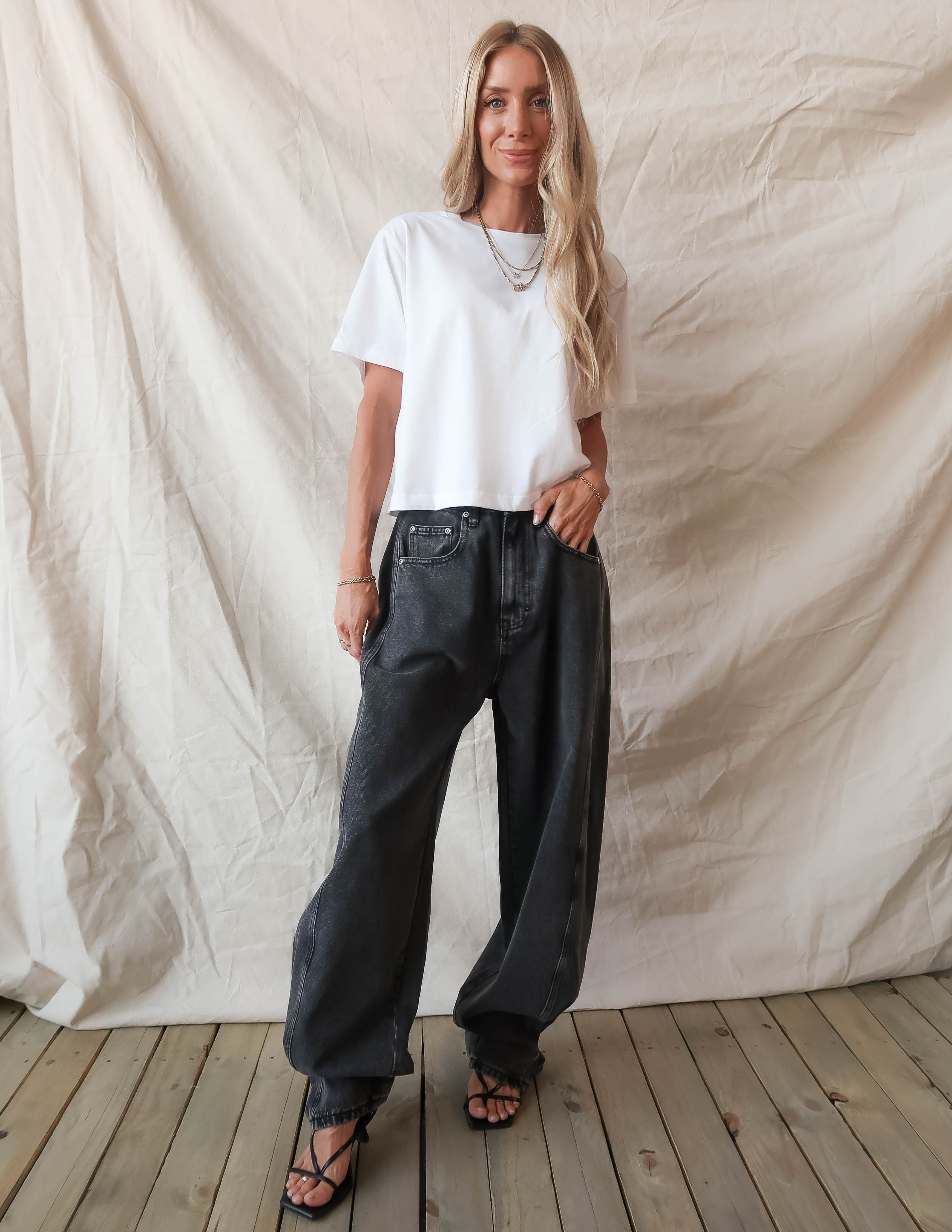 Blackout Barrel Leg Jeans