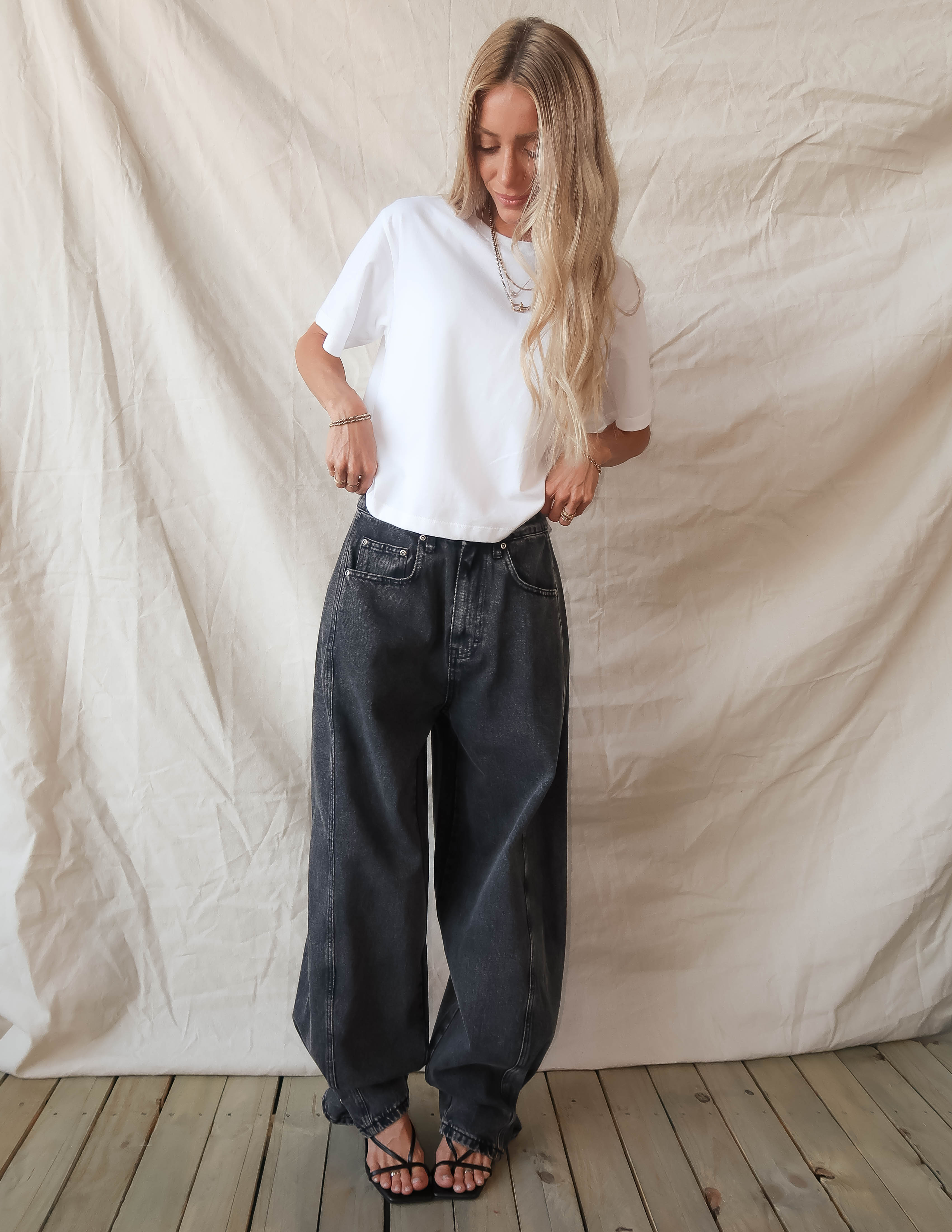 Blackout Barrel Leg Jeans