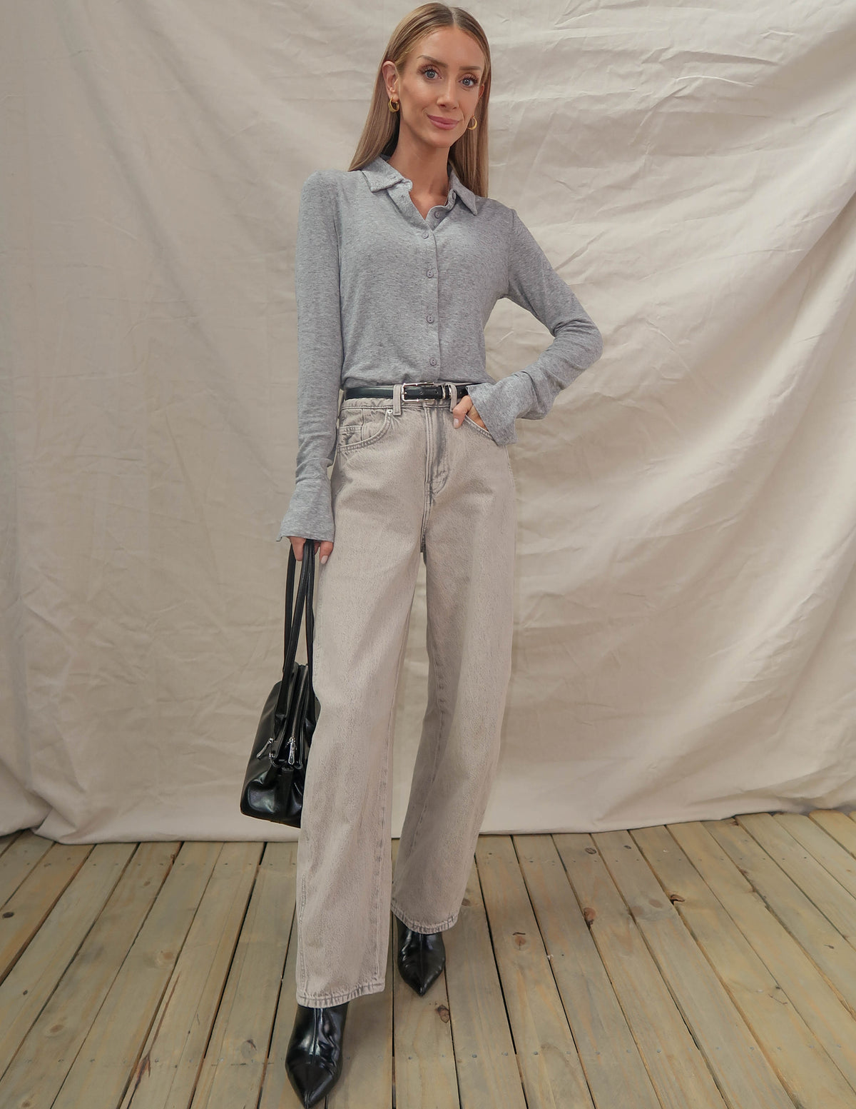 Elena Long Sleeve Henley Top