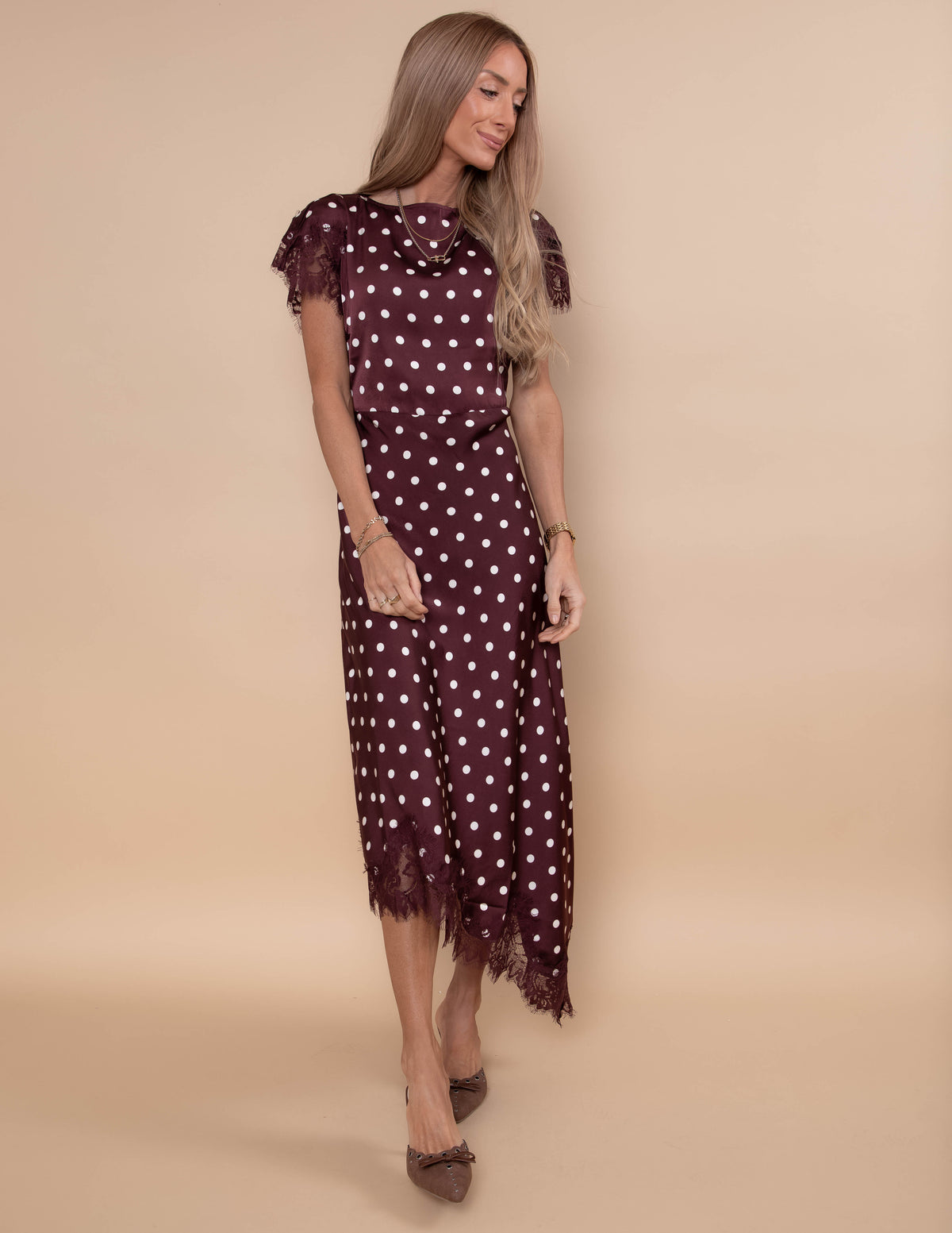 Gemma Polka Dot Midi Dress