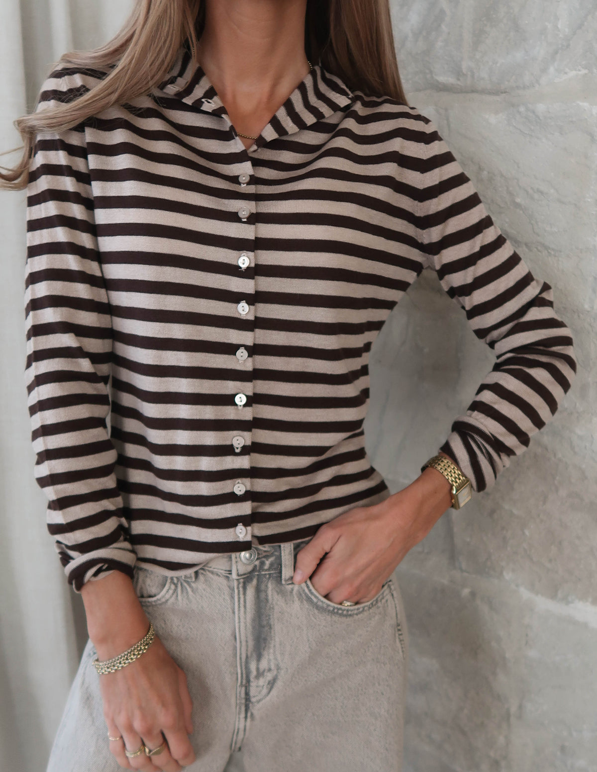 Lucille Striped Cardigan