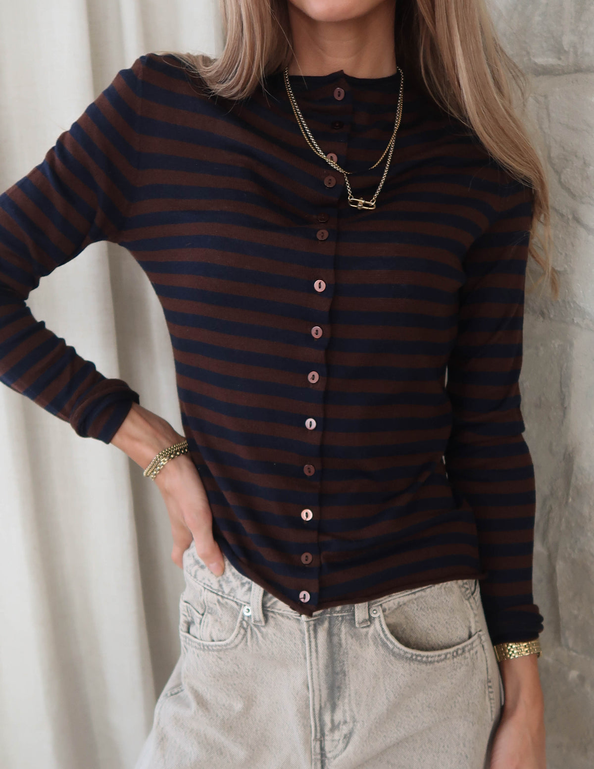 Lucille Striped Cardigan