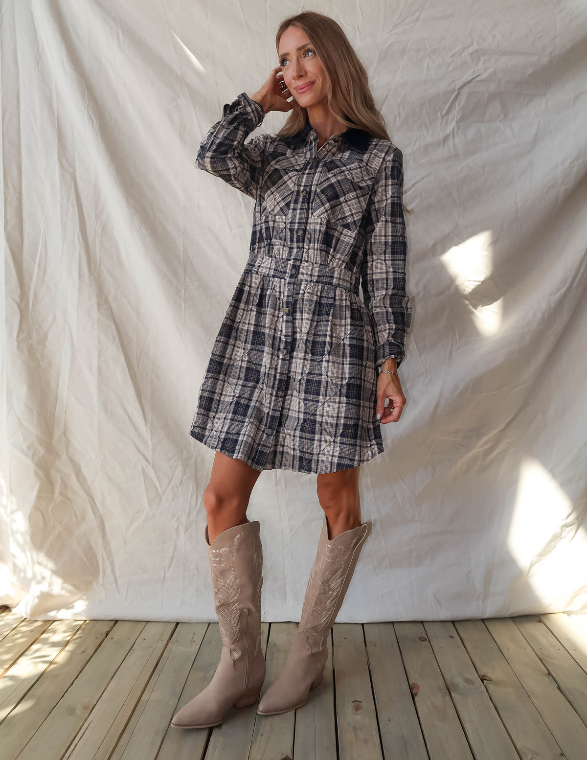 Alessia Plaid Dress