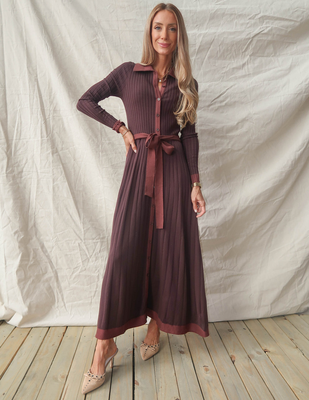 Helena Ribbed Midi Dress