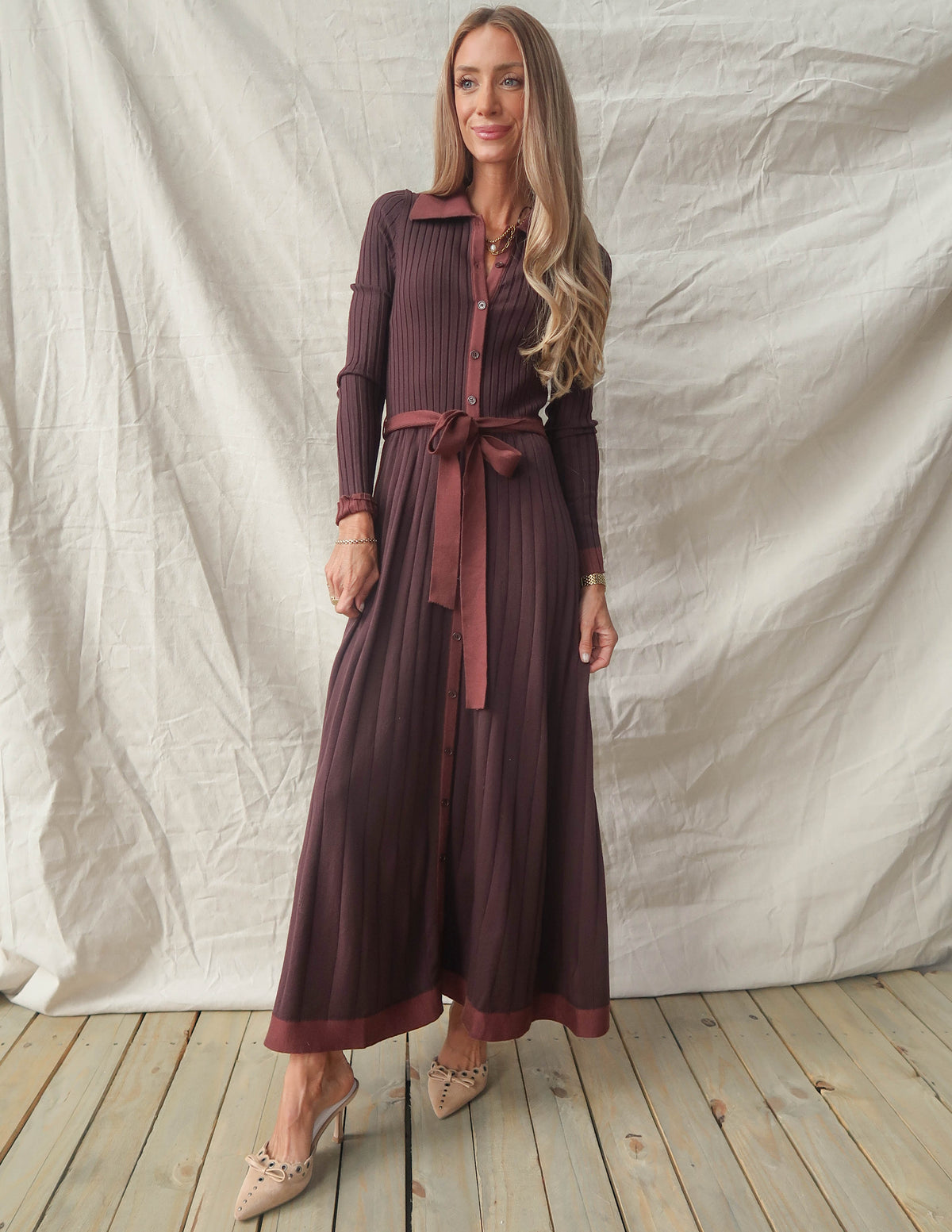 Helena Ribbed Midi Dress