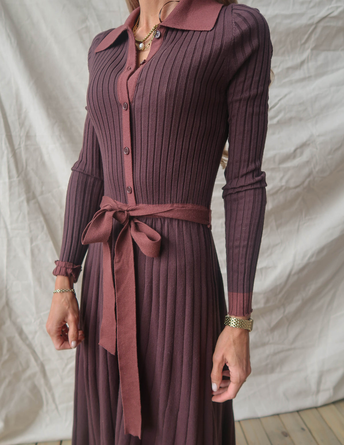 Helena Ribbed Midi Dress