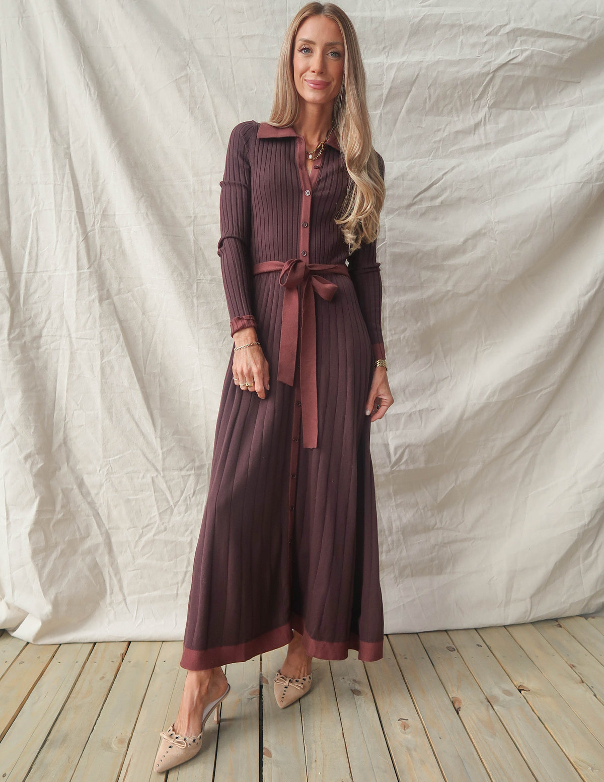 Helena Ribbed Midi Dress