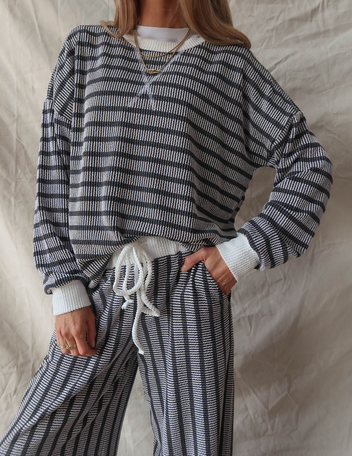 Colleen Striped Two Piece Set