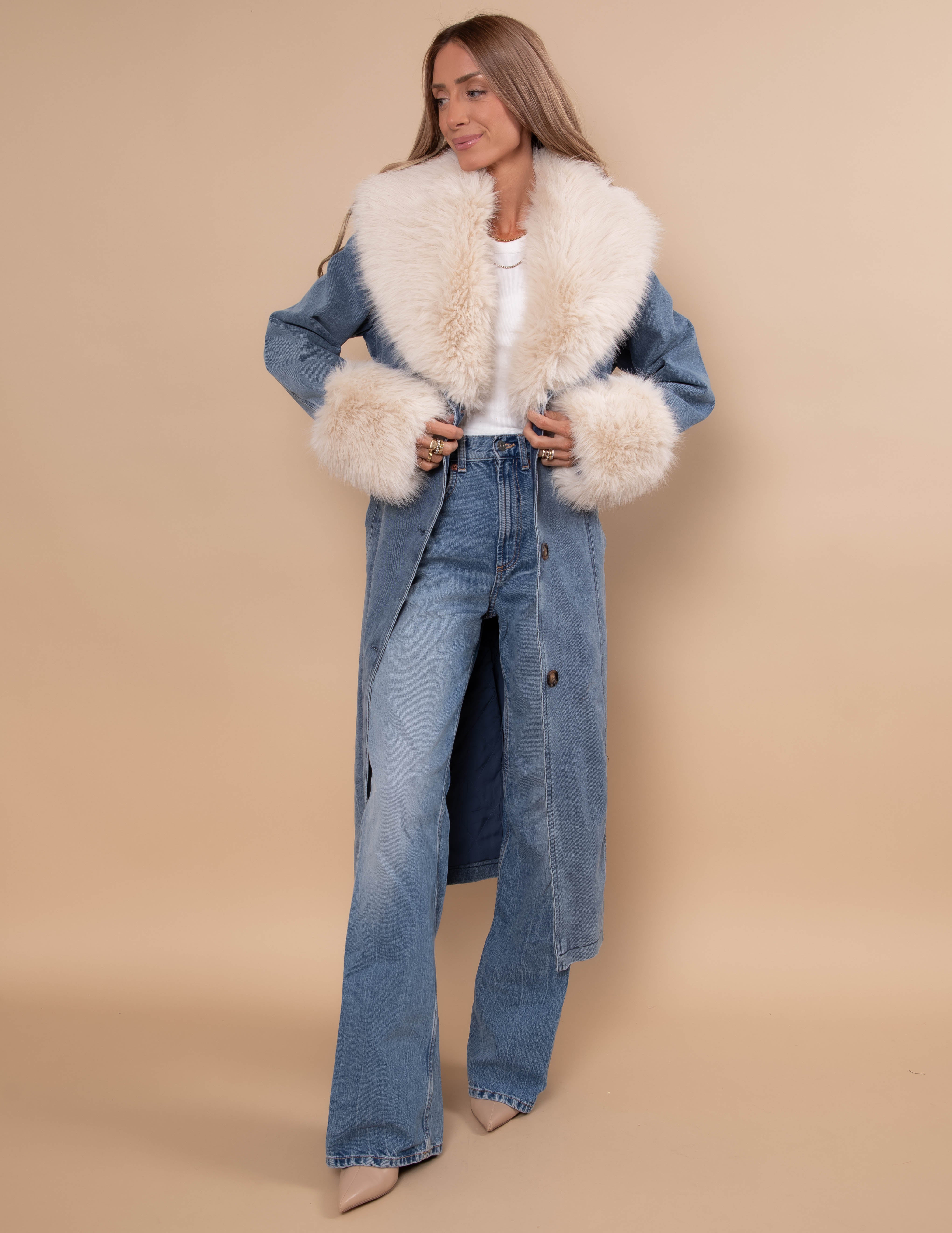 Winter Wanderlust Denim Coat