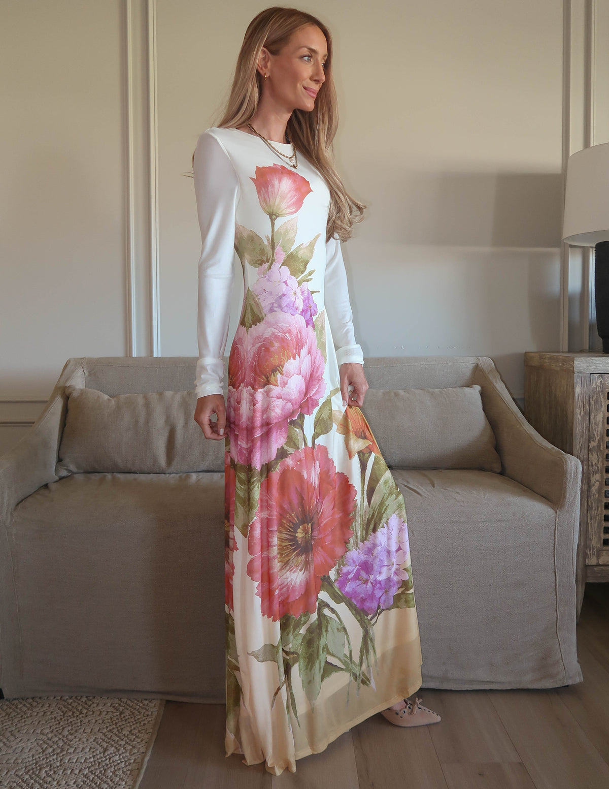 Gardenia Floral Maxi Dress