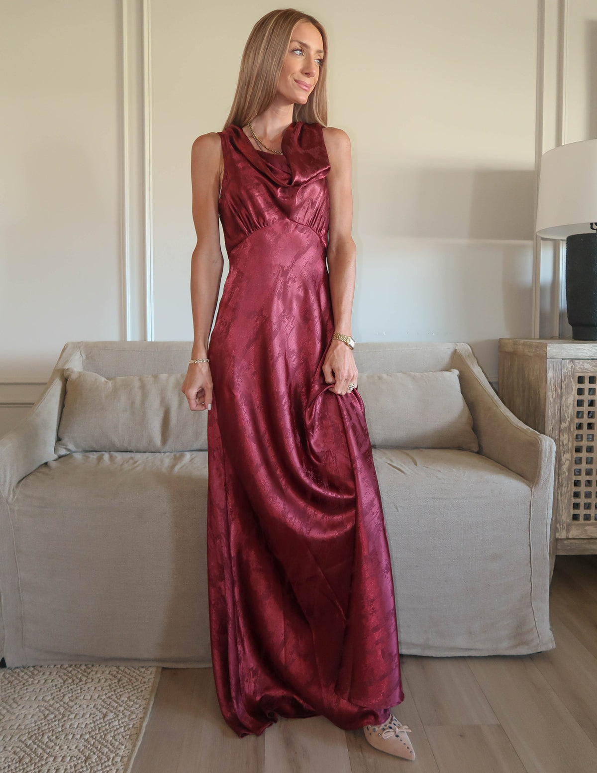 Maribel Satin Dress