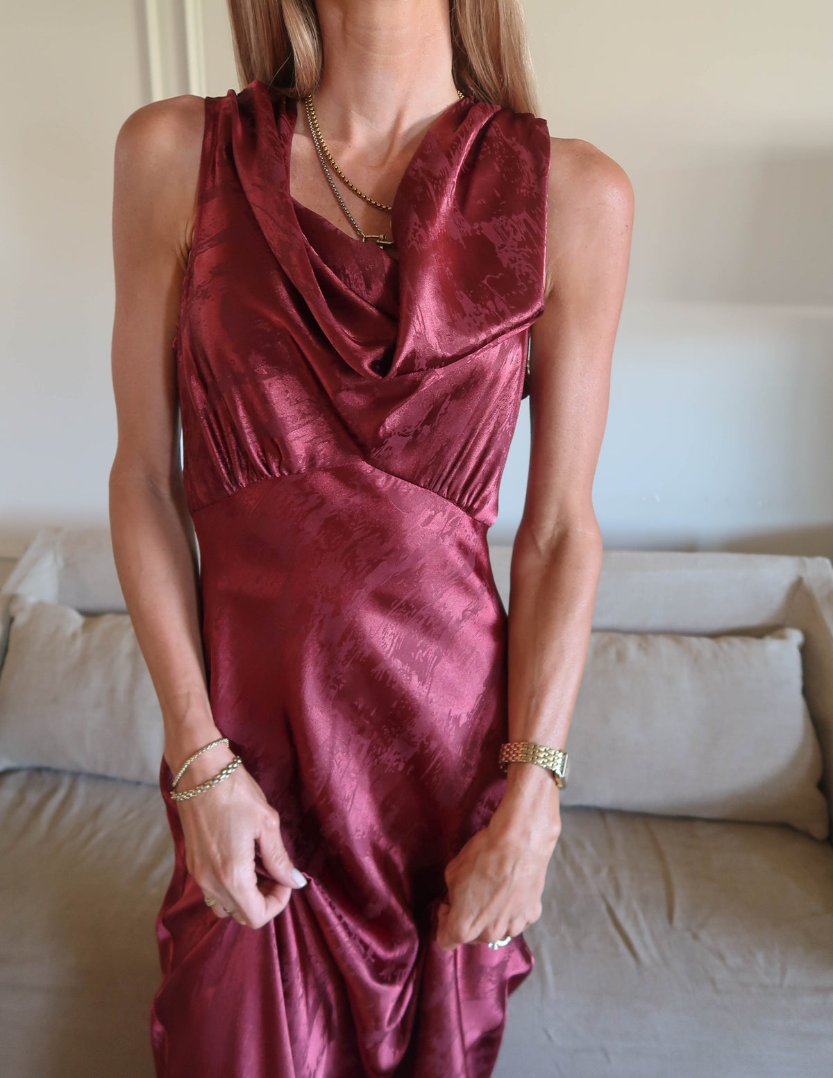 Maribel Satin Dress