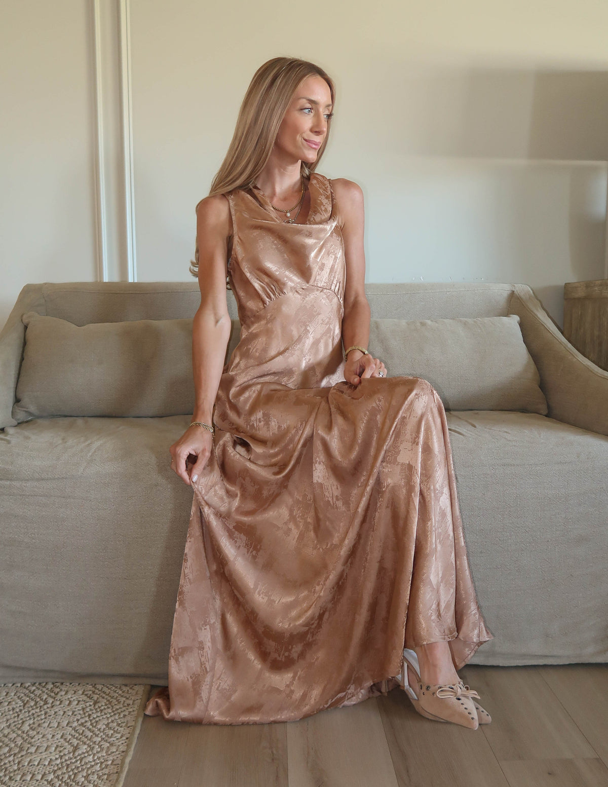 Maribel Satin Dress