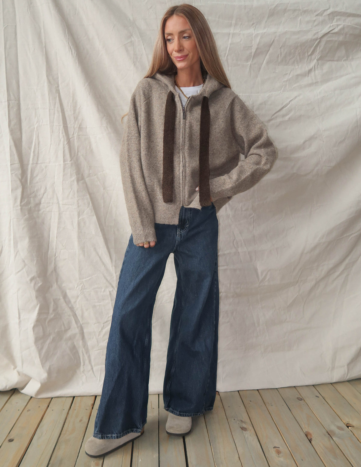 Arden Heathered Knit Hoodie