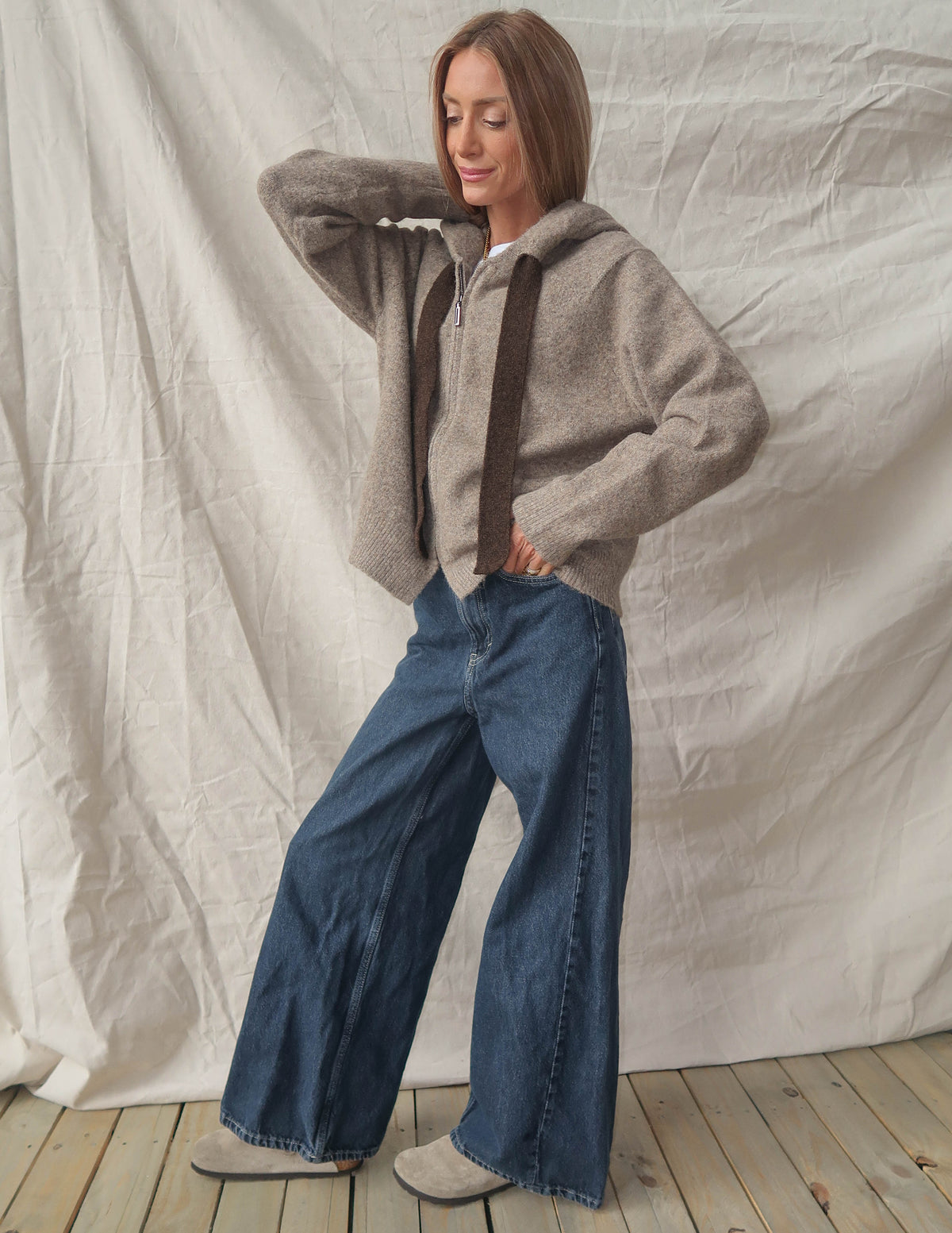 Arden Heathered Knit Hoodie