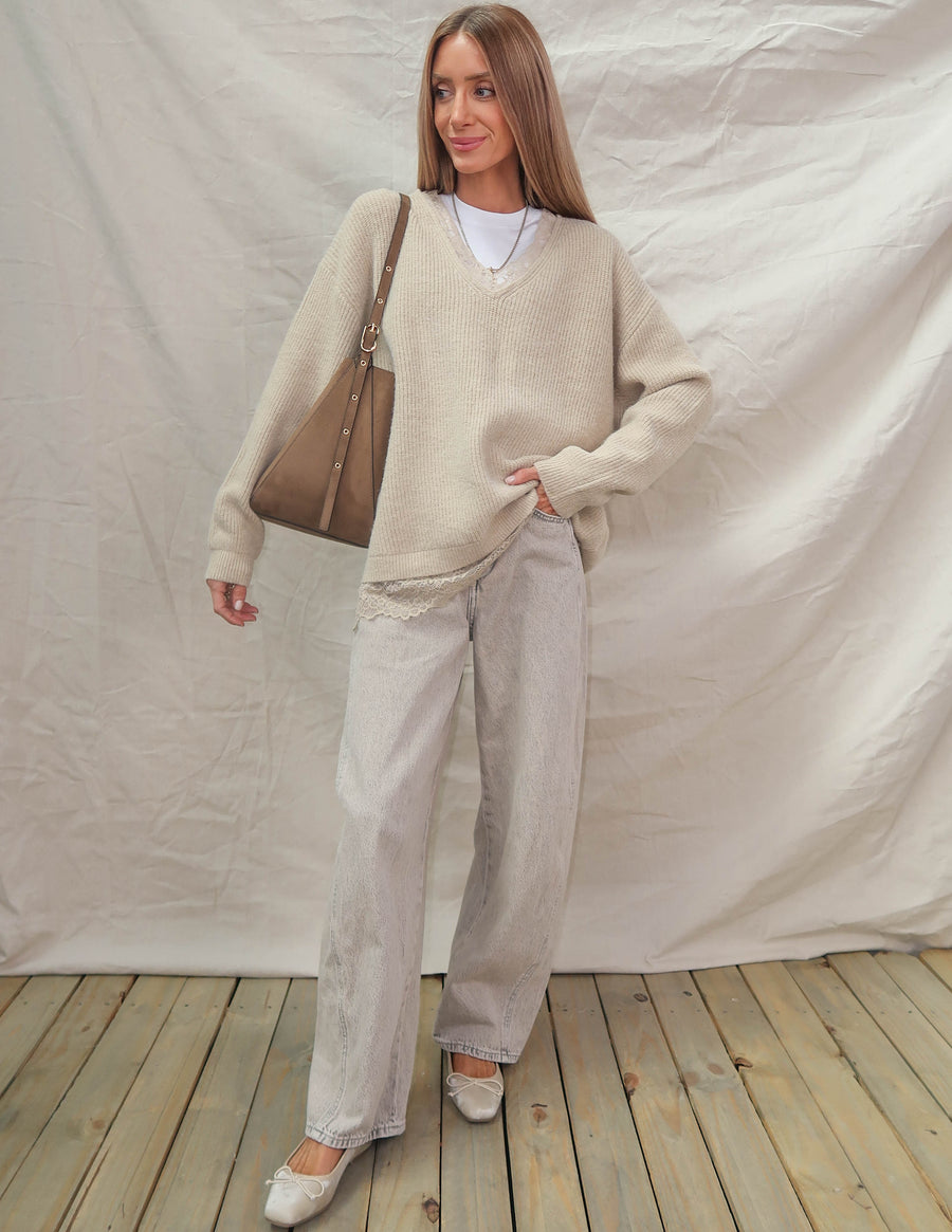 Taylor Lace Trimmed Sweater