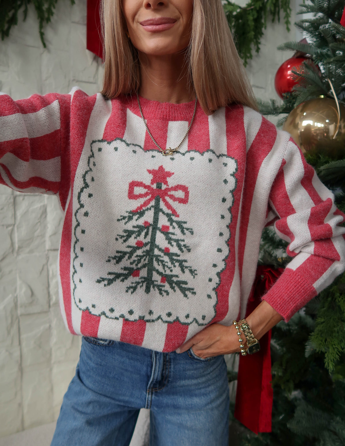Christmas Tree Jacquard Sweater