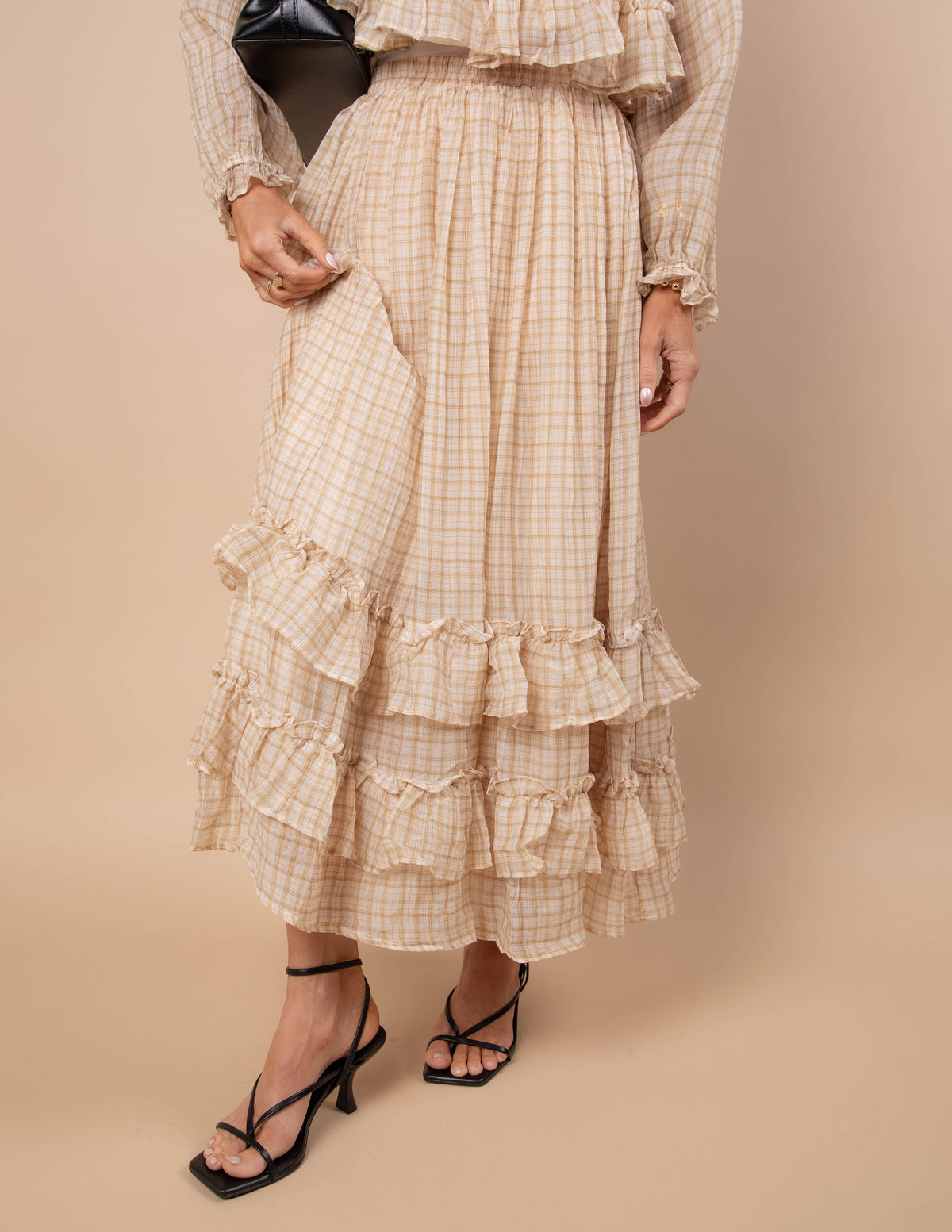 Willow Plaid Ruffle Skirt