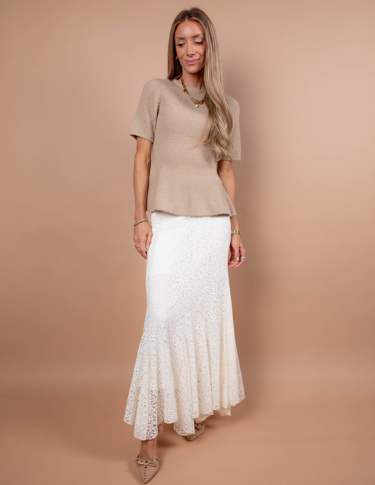 Marlowe Textured Peplum Top