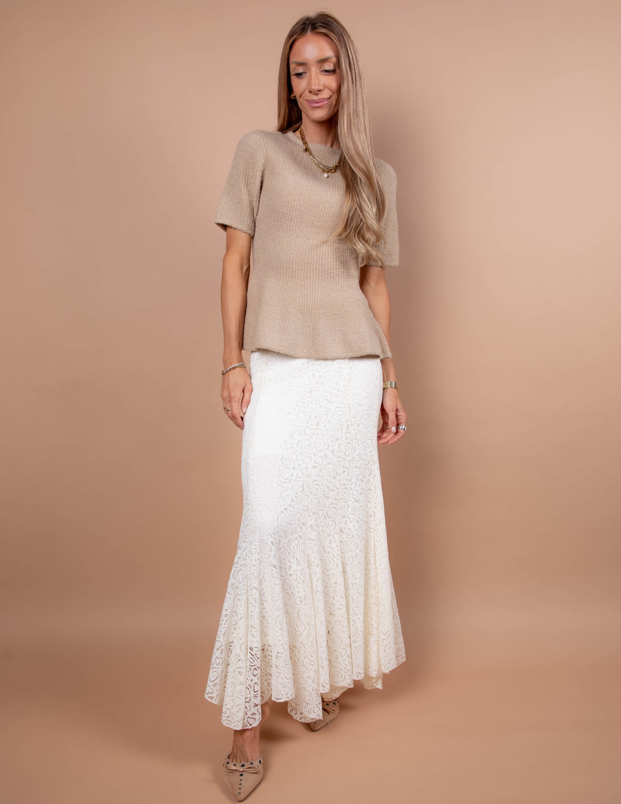 Marlowe Textured Peplum Top