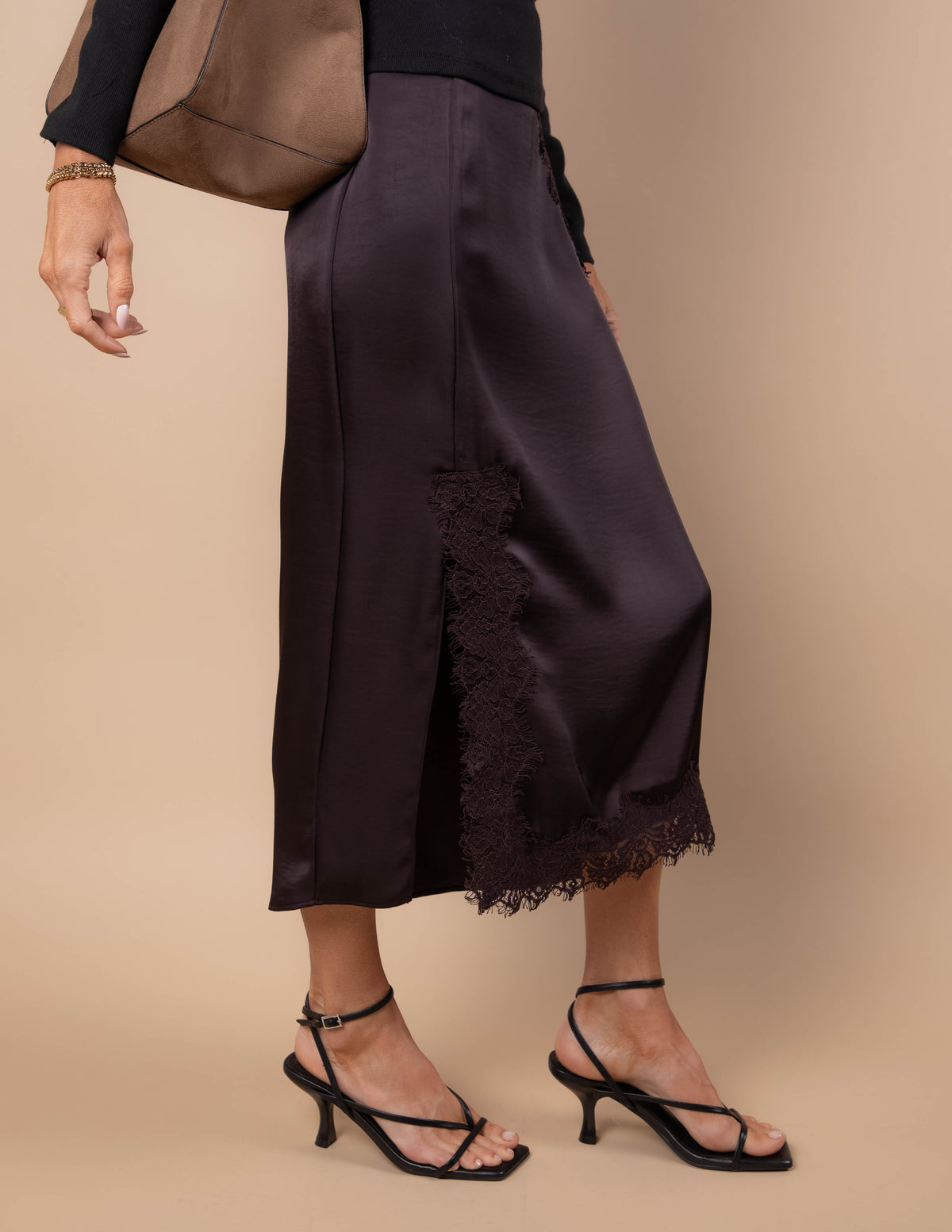 Valentina Lace Slit Skirt