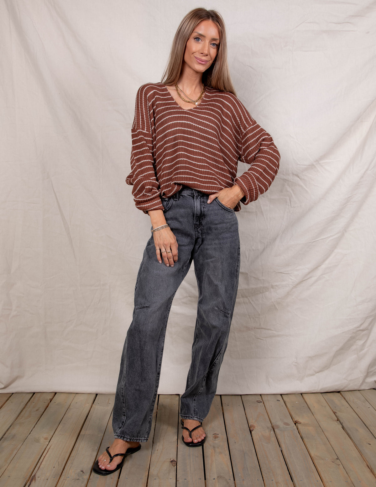 Faye Striped Sweater