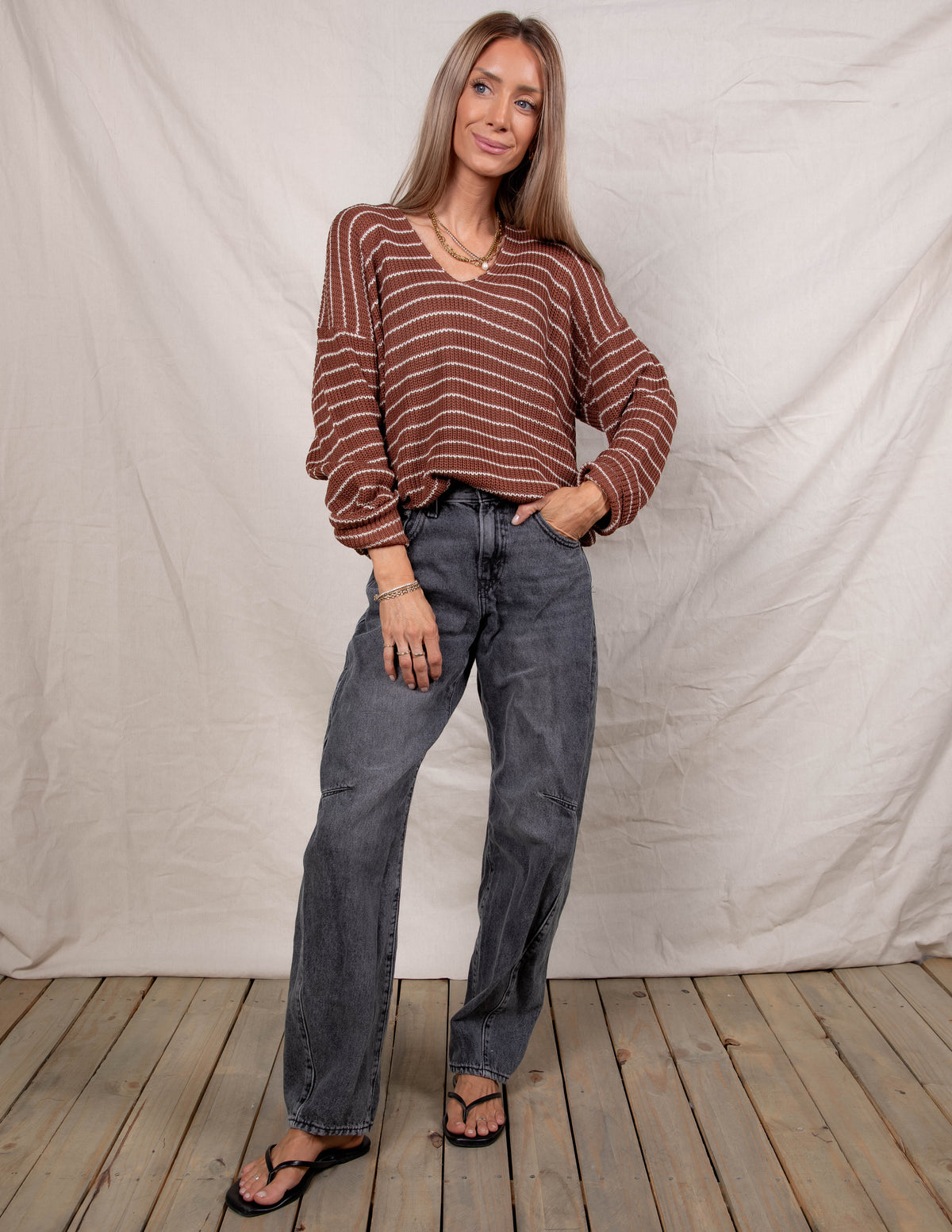 Faye Striped Sweater