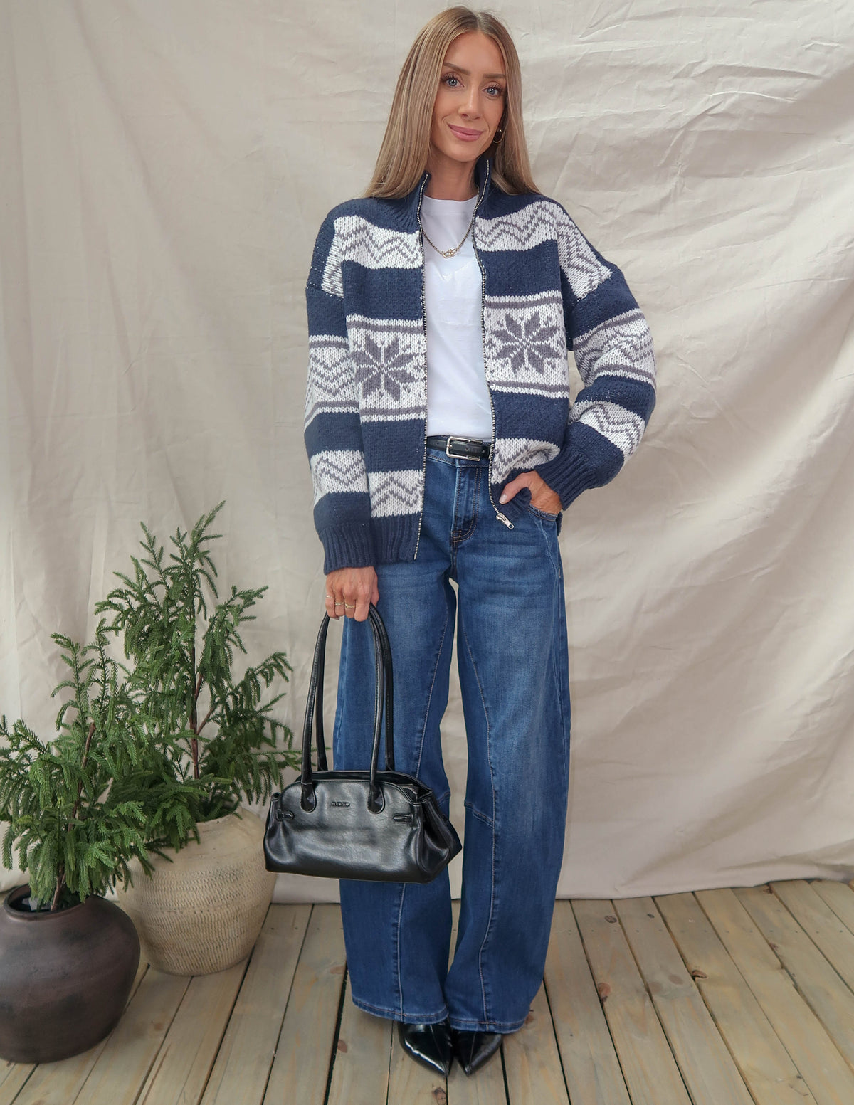 Fair Isle Sweater Jacket