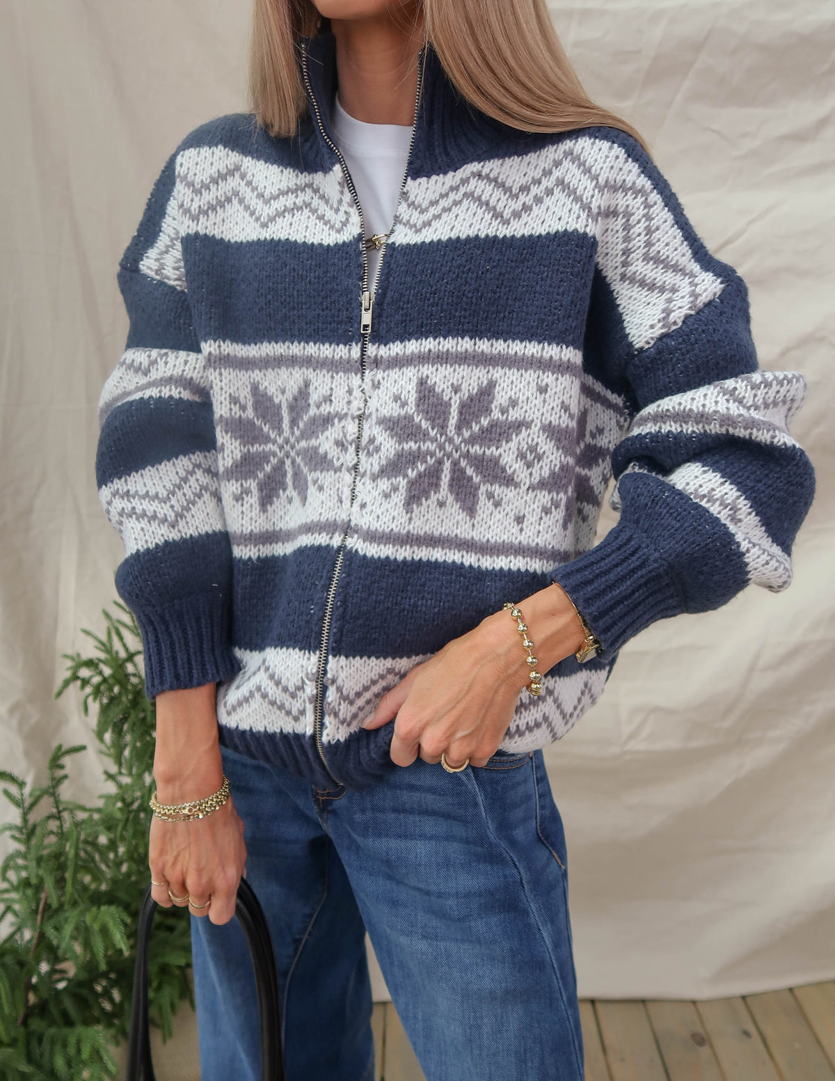 Fair Isle Sweater Jacket