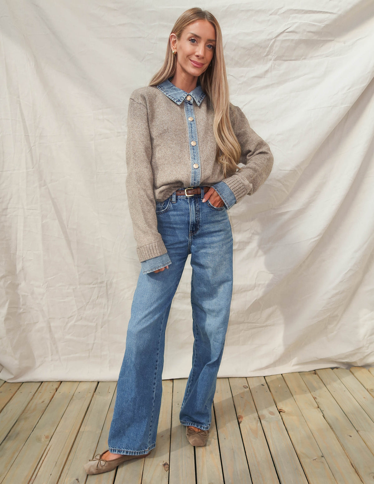 Harper Denim Cardigan