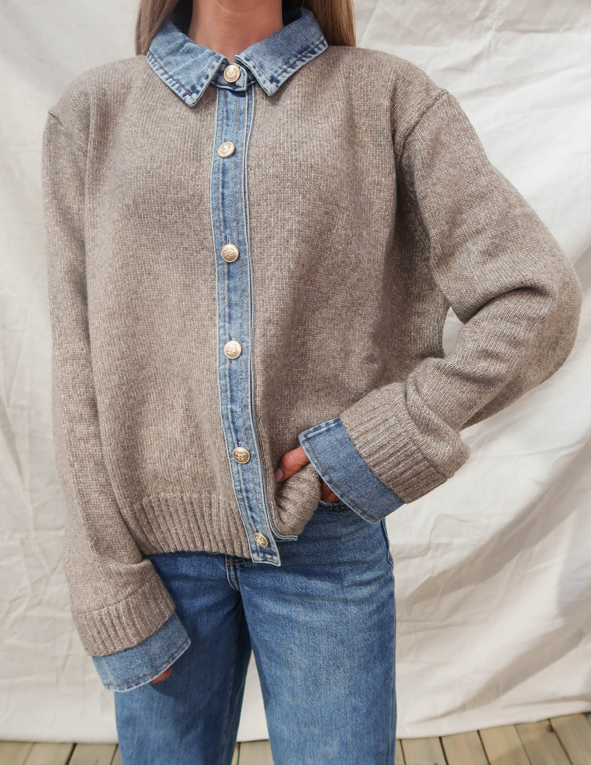 Harper Denim Cardigan