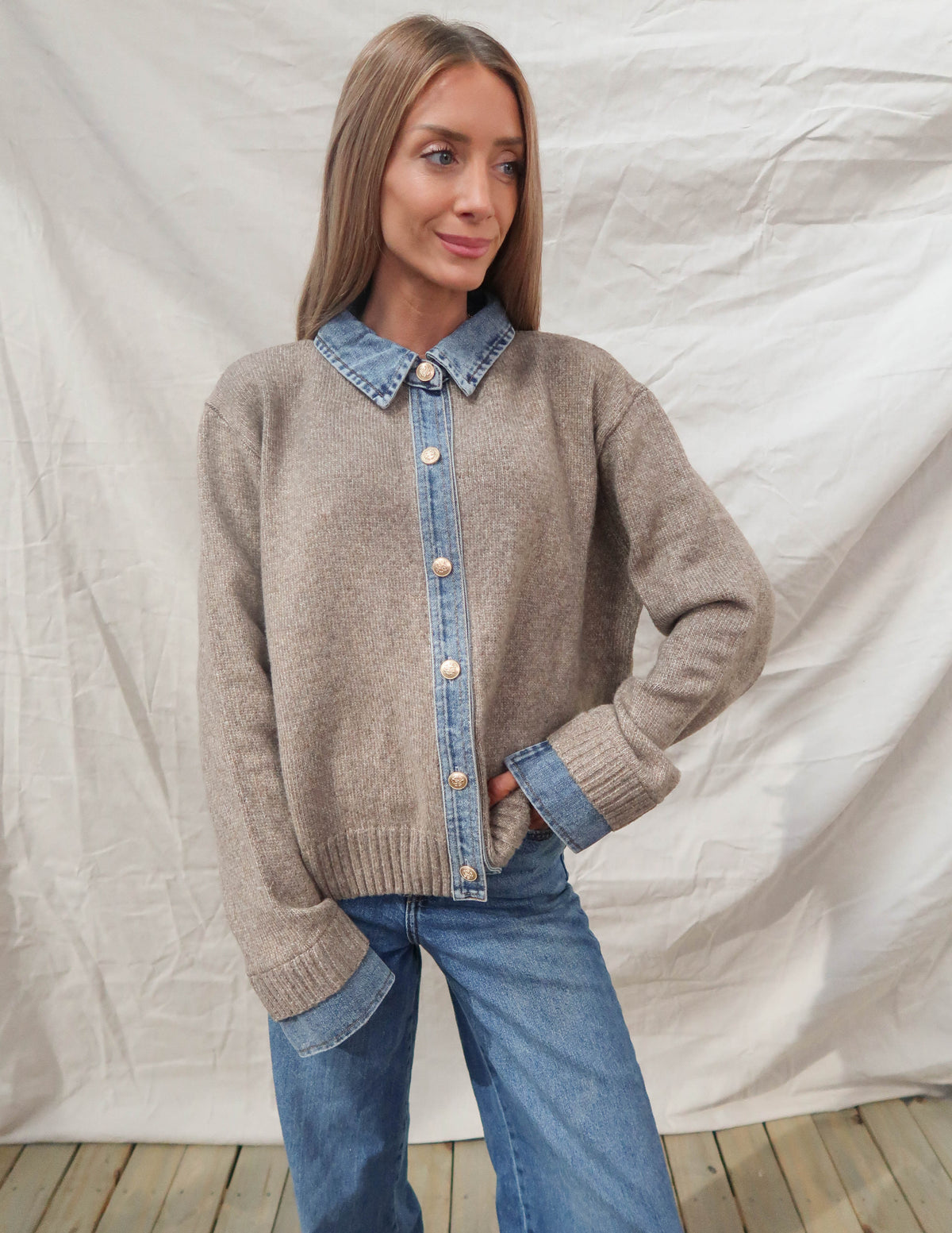 Harper Denim Cardigan