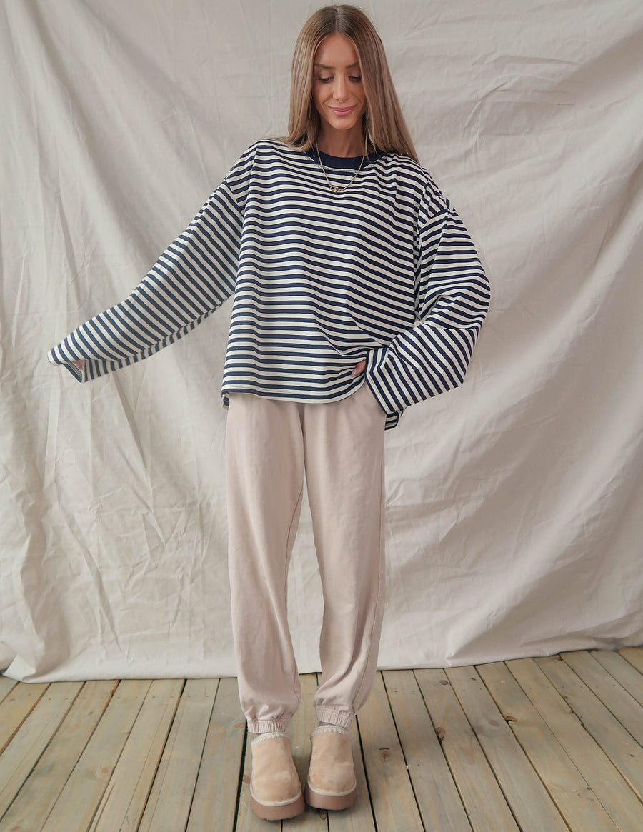 Emmie Striped Oversized Tee