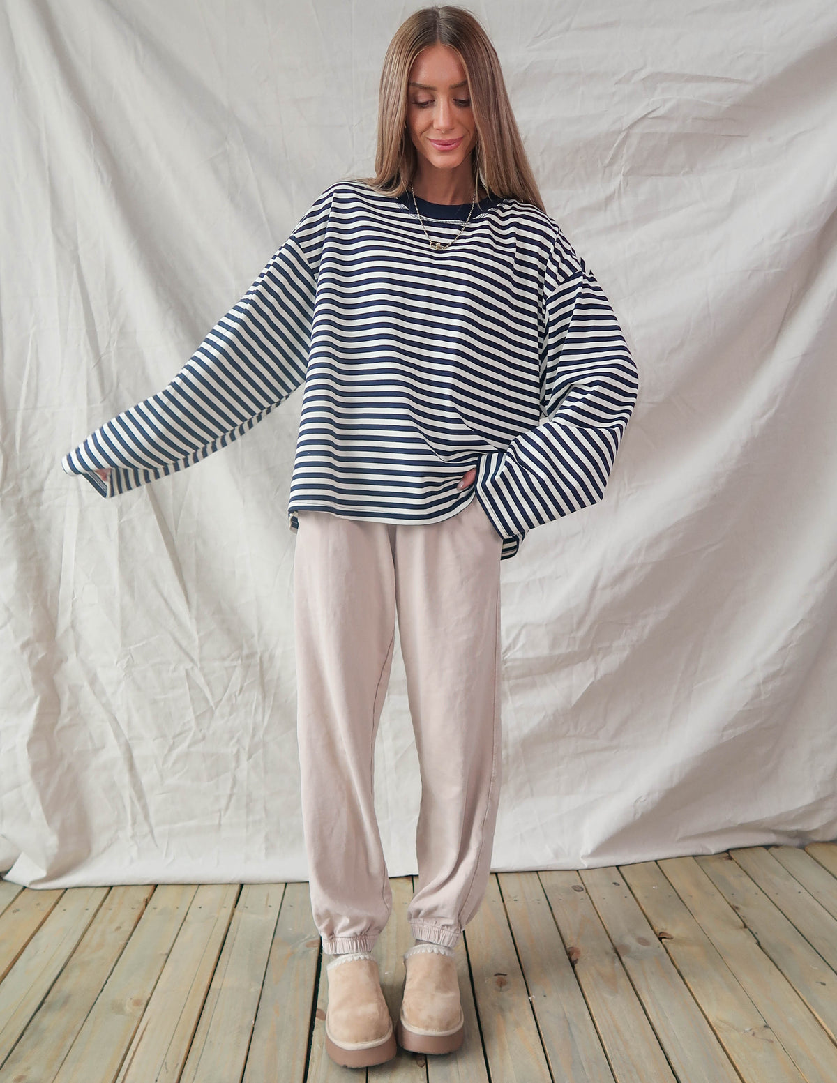 Emmie Striped Oversized Tee