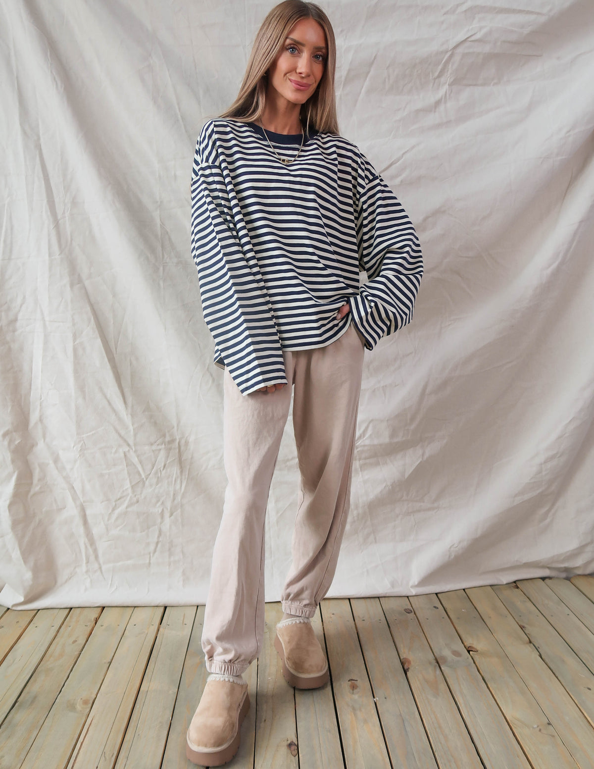 Emmie Striped Oversized Tee