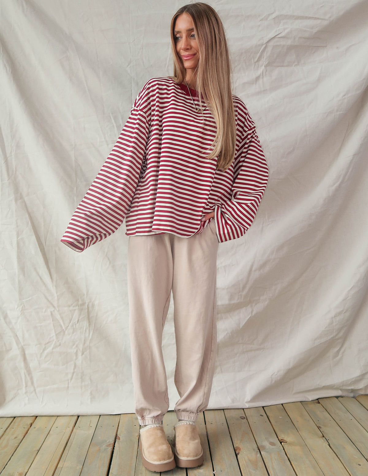 Emmie Striped Oversized Tee